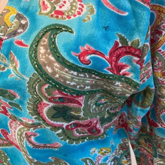 Chaudry KC Sequined Colorful L/S Top. Large - Picture 5 of 9